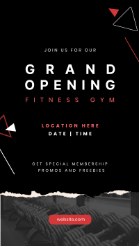 Fitness Gym Grand Opening Facebook Story