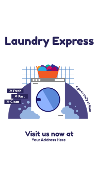 Laundry Express Instagram Story