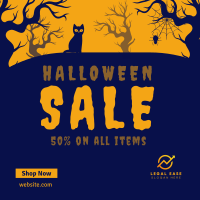 Spooky Midnight Sale Instagram Post