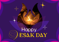 Lotus Vesak Day Postcard Design