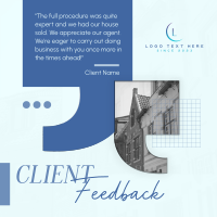 Elegant Real Estate Feedback Instagram Post Design