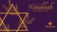 Floral Hanukkah Star Zoom Background Image Preview