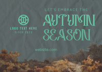 Autumn Days Greeting Postcard Design