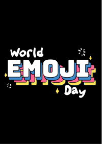 Emoji Day Lettering Flyer