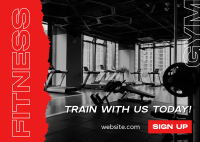 Train With Us Postcard