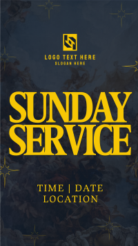 Calm Sunday Church Service Instagram Reel Design