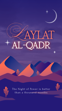 Laylat al-Qadr Desert Instagram Reel Image Preview