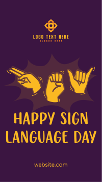 Hey, Happy Sign Language Day! Facebook Story