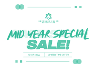 Minimalist Mid Year Sale Postcard Image Preview