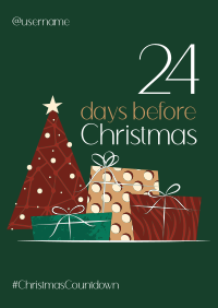 Elegant Christmas Countdown Poster