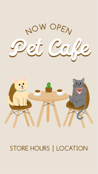 Pet Cafe Opening Instagram Story