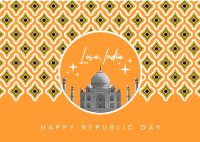 Love India Postcard Design