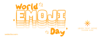 Emoji Day Lettering Facebook Cover Design