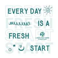 Fresh Start Quote Linkedin Post Design