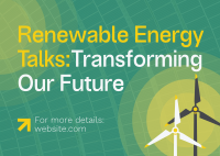 Renewable Energy Talks Postcard Design