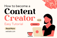 How to be a Content Creator Pinterest Cover Design