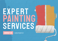 Painting Service Brush Postcard