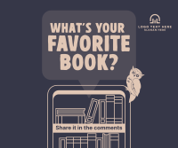 Q&A Favorite Book Facebook Post Design