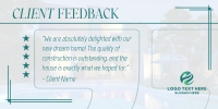 Client Testimonial Construction Twitter Post