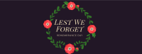 Geometric Poppy Remembrance Day Facebook Cover