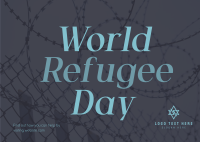 Help Refugees Postcard Design