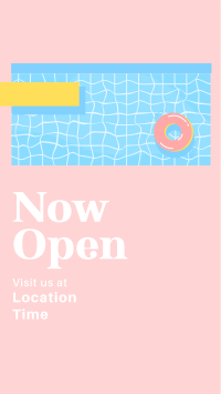 Open Now Pool Facebook Story