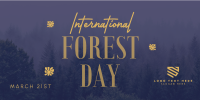 Minimalist Forest Day Twitter Post