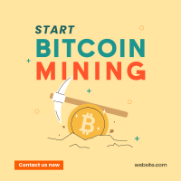 Start Crypto Mining Instagram Post