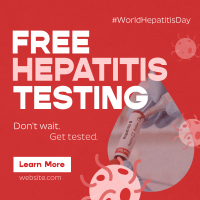 Textured Hepatitis Testing Instagram Post Design