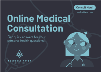 Online Medical Consultation Postcard Image Preview