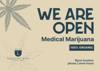 Order Organic Cannabis Postcard