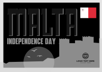 Mid-Century Malta Independence Day Postcard