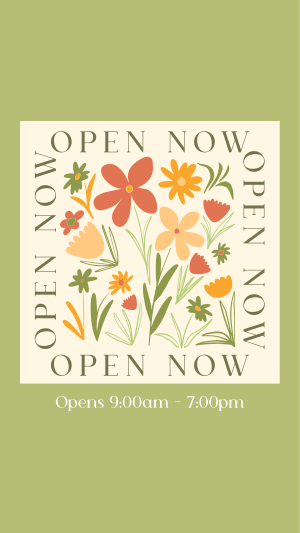 Open Flower Shop Instagram Reel Image Preview