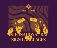 Sign Languages Day Celebration Facebook Post Design