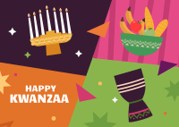 Multicolor Kwanzaa Postcard