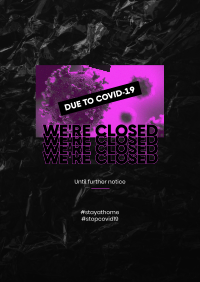 Closed Covid-19 Poster