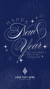 Elegant New Year Greeting Instagram Reel Image Preview