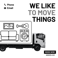 We like to move things Instagram Post