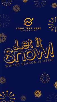 Let It Snow Winter Greeting Instagram Reel Image Preview