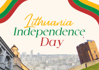 Rustic Lithuanian Independence Day Postcard