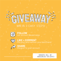 Confetti Giveaway Instagram Post