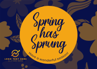 Spring Has Sprung Postcard Design