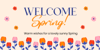 Welcome Spring Greeting Twitter Post