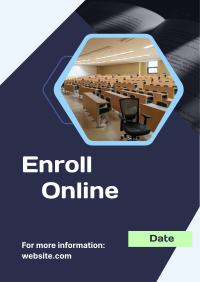 Online University Enrollment Poster