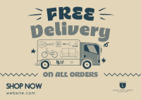 Shipping Delivery Quirky Postcard Design