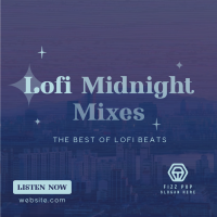 Lofi Midnight Music Instagram Post Image Preview