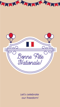 Bastille Day Badge Facebook Story