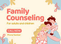 Quirky Family Counseling Service Postcard