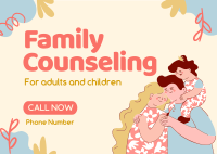 Quirky Family Counseling Service Postcard Image Preview