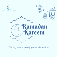 Ramadan Pen Stroke Instagram Post Design